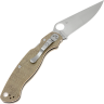Складной нож SPYDERCO MILITARY 2 сталь Cru-Wear, рукоять Brown Canvas Micarta 36MPCW2